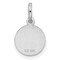 Sterling Silver Porcelain Caduceus Round Charm Jewerly 29.9mm x 27.5mm
